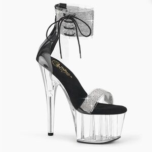 COPY - Pleaser Black and Clear Women's High Heel Shoes